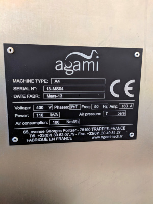 Термоформовочная вертикальная машина AGAMI ( Франция)