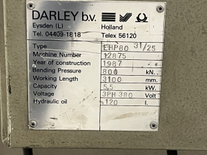 Листогибочный пресс гидравлический DARLEY - EHP 80 / 31 6892 = Mach4metal