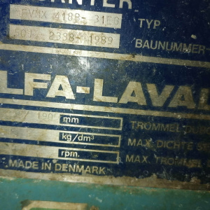 Декантерная центрифуга Alfa Laval NX 418B-31EG