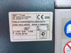 Малошумный винтовой компрессор Fini BSC evo 1510