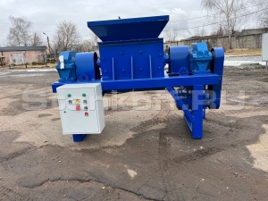 Универсальный промышленный шредер для для древесины, пластика, стекла, тонкой резины, картона, полиэтилена, фанеры, медицинских отходов, бумаги ШДП-2200