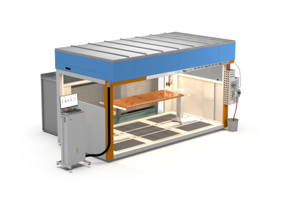 Покрасочный робот profi maxi для автоматической окраски дверей - робот-маляр для окраски дверей
