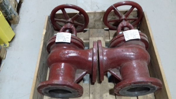 Клапан невозвратно-запорный фланцевый угловой Dn 150 Pn 16 (стандарт ...