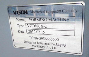 Машина формовочная "Forming Machine". Модель: VGDNGX-2