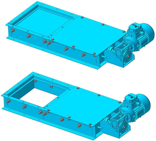 Задвижка реечная электрическая, задвижка реечная ручная купить в Нижнем ...