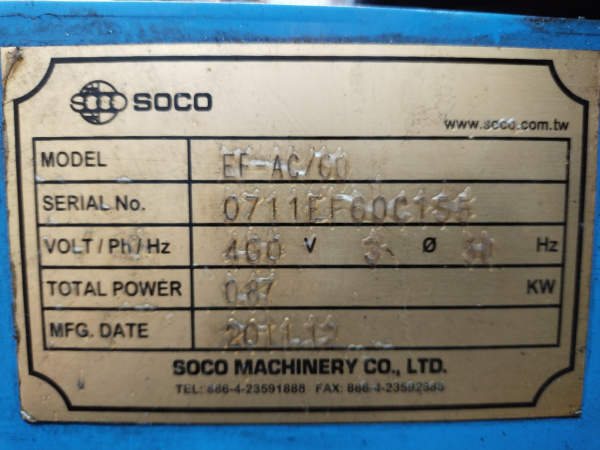 Полуавтоматический станок для обработки торцовки трубы SOCO EF-AC/60