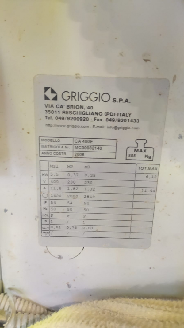 форматно-раскроечный станок Griggio СА 400E