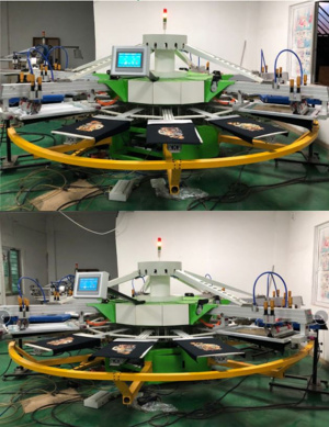 Полуавтоматический ротационный станок для печати на текстиле NS8010