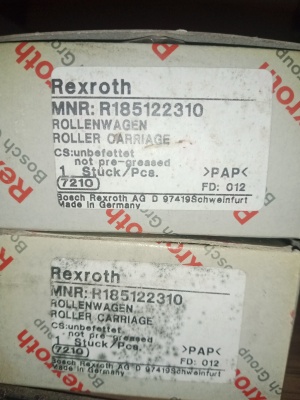 Каретки (танкетки) BOSCH Rexroth R165131320, R185122310, R18242232X