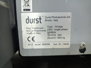Широкоформатный струйный принтер Durst Omega 1 (на запчасти)
