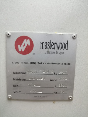 Обрабатывающий центр с ЧПУ Мастервуд Проджект 416K Год выпуска 2004 Производство Италия Полностью в рабочем состоянии