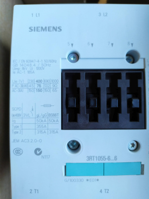 Контакторы Siemens 3RT1055-6AP36