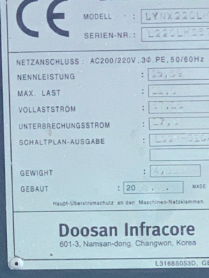 Токарный станок с осью C DOOSAN - LYNX 220 LMA