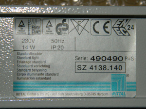 Светильник для шкафа Rittal SZ 4138.140 / 230V / 14W / G13