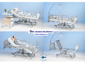 Больничные кровати серии FUTURA PLUS производства Lojer (ранее - Merivaara), Финляндия - классические надежные функциональные кровати
