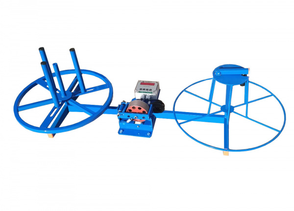 Станок для перемотки кабеля УНК-6-5Н с ИДМ-30 (раздвижная шейка)