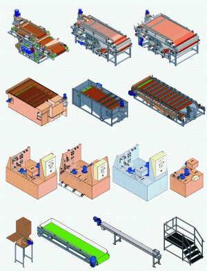 Ленточные сгустители, станции приготовления флокулянтов, пресса ленточные, насосы винтовые для шлама