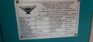 Пила одноголовая, с автоматической нижней подачей пильного диска Yilmaz ACK420