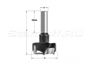 Сверло Delta-Tools присадочное чашечное 26*10*70 mm Правое