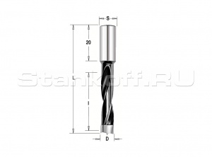 Сверло Delta-Tools присадочное глухое 4,5*10*57,5 mm Правое