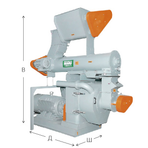 Пресс-гранулятор редукторный, ДГ-2000МХ-М (480)н-132