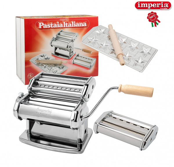 Набор для пасты Imperia la Monferrina Classic 508 Pastaia Italiana IPASTA, ручная лапшерезка - тестораскатка, пельменница