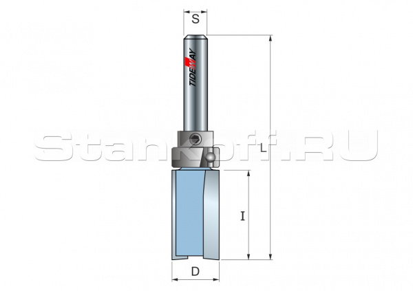 Фреза обгонная верх. под. Z=2 D=19x30 S=8 TIDEWAY LC01131912