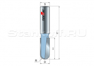 Фреза круглый нос R=6,35 D=12,7x19,6 S=8 TIDEWAY LC05040808