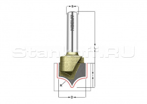 Фреза скругление R=3.17 D=6.35x7.5 S=6.35 ARDEN A0405014