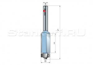 Фреза обгонная ниж. под. Z=2 D=12,7x30 S=8 TIDEWAY LC02010808