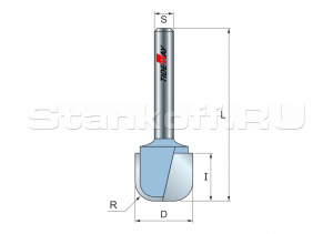 Фреза чаша R=6,35 D=22,2x15,9 S=8 TIDEWAY LC05011408