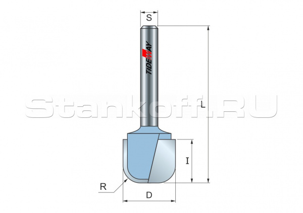 Фреза чаша R=3,96 D=15,9x14,3 S=8 TIDEWAY LC05011008