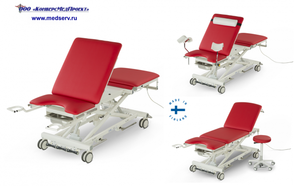 Смотровой гинекологический стол – кресло Lojer 4050X производства Lojer Oy, Финляндия