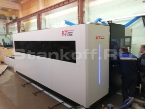 Оптоволоконный лазерный станок в защитной кабине XTC-1530G/6000 Raycus