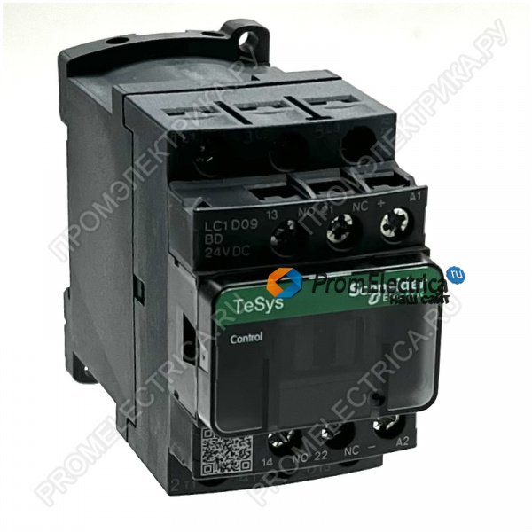 LC1D09BD контактор 3Р, 9A, НО+НЗ, 24V-, ОГРАН Schneider Electric