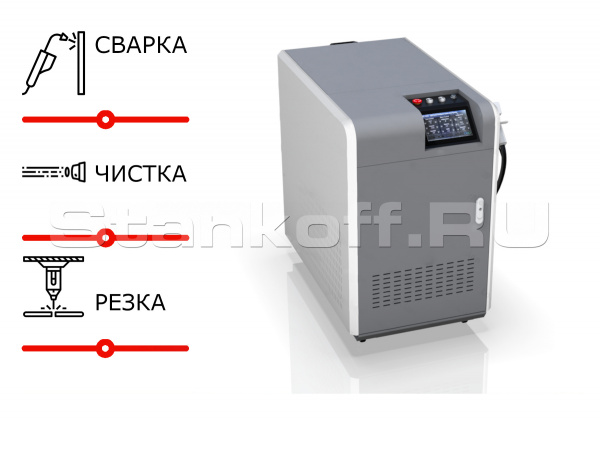 Резка + Чистка + Сварка. Оптоволоконный лазер 3 in 1 LM-2000CW/1500 Raycus