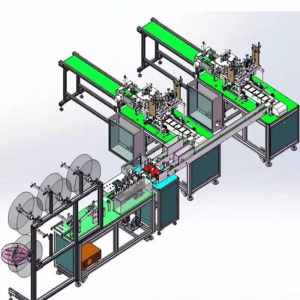 Автоматическая линия для производства трехслойных одноразовых масок GMKJ-PMKZJ-002