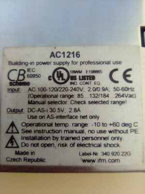 Блок питания AS-i power supply AC 1216