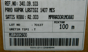 Уплотнитель кромочный армированный Mesan (Турция) резина EPDM