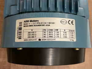 Электродвигатель ABB Motors M2AA 090S 3GAA091001-ASA 1.5 квт 2870 об/мин (1,5 квт 3000 оборотов в минуту)
