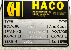 HACO TSX 3012 Гидравлические гильотинные ножницы 3000/12 мм