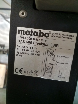 Ленточная пила Metabo BAS 505
