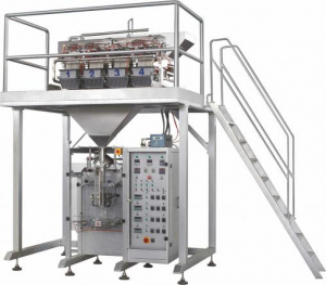 Оборудование для фасовки и упаковки гранулированных сыпучих продуктов (четырех роторное взвешивания)
