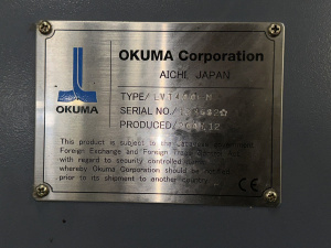 Токарно-вертикальный станок с ЧПУ Okuma LTV-400 M