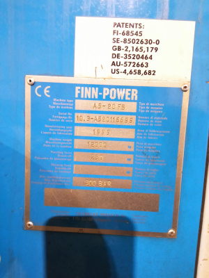 Координатно-пробивной пресс Finn-Power A5-20 FB