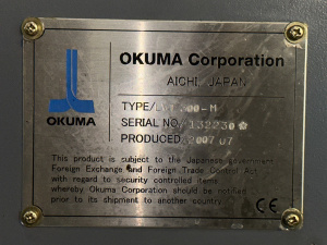 Вертикально-токарный станок с чпу Okuma - LVT-300 M