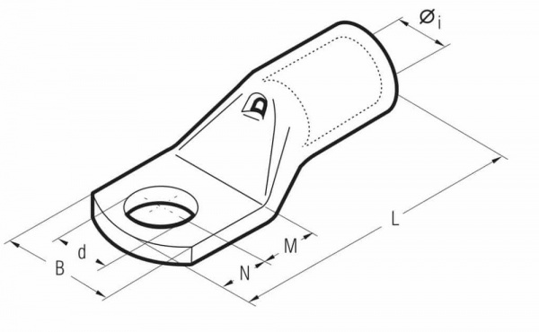 4шт. Наконечник медный луженый А24-М10, 120мм2/М10, Италия купить в ...