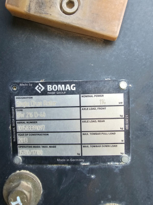 грунтовый каток BOMAG BW216 D40 16 тн. 2013 г