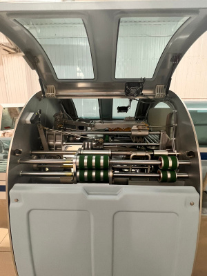 Автоматическая упаковочная машина AUTOMAC 55 PIU для упаковки пищевых продуктов на подложке в стрейч-пленку