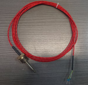 Датчик контроля температуры дыма Pt-1000 кабель трехконтактный длина 5 метров, аналог, КФТЕХНО (Россия)